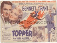2t1534 TOPPER herald 1937 ghosts Constance Bennett & Cary Grant haunting Roland Young, ultra rare!