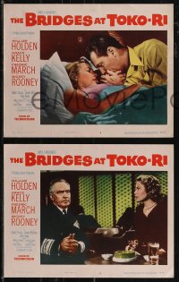 2t1371 BRIDGES AT TOKO-RI 8 LCs 1954 James Michener, Grace Kelly, William Holden, March, Rooney!