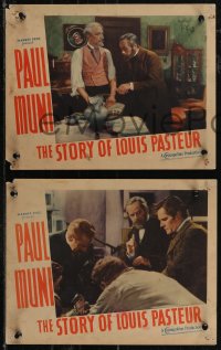2t1421 STORY OF LOUIS PASTEUR 4 LCs 1936 great images of scientist Paul Muni in the title role!