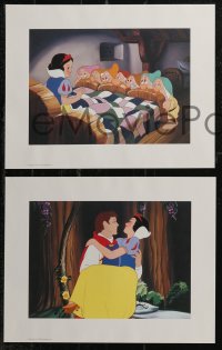 2t0494 SNOW WHITE & THE SEVEN DWARFS art portfolio R2001 Disney cartoon classic, contains 4 prints!
