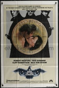 2t0750 3 DAYS OF THE CONDOR presskit w/ 33 stills 1975 includes a one-sheet and a mini lobby card!