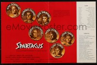 2t0583 SPARTACUS promo brochure 1961 classic Stanley Kubrick & Kirk Douglas, Reynold Brown art!