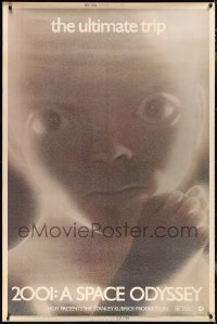 2w0066 2001: A SPACE ODYSSEY 40x60 R1971 Stanley Kubrick, star child c/u, the ultimate trip!