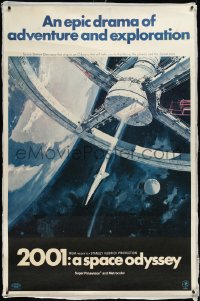 2w0065 2001: A SPACE ODYSSEY 40x60 1968 Stanley Kubrick, art of space wheel by Bob McCall!