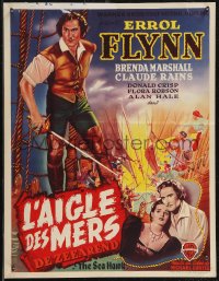 2w0351 SEA HAWK Belgian 1946 Michael Curtiz directed, swashbuckler Errol Flynn, Brenda Marshall!