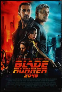 2w0846 BLADE RUNNER 2049 int'l advance DS 1sh 2017 more colorful montage image of Ford and Gosling!