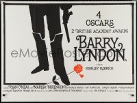 2w0457 BARRY LYNDON awards British quad 1975 Stanley Kubrick, O'Neal, great art by Joineau Bourduge!