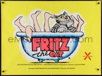 2w0461 FRITZ THE CAT British quad 1972 Ralph Bakshi & R. Crumb cartoon, Tom William Chantrell art!
