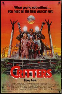 2w0866 CRITTERS 1sh 1986 great completely different art of cast & monsters by Ken Barr!