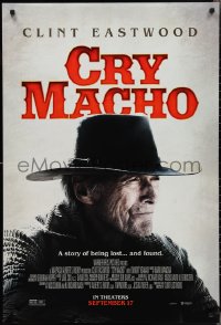 2w0870 CRY MACHO advance DS 1sh 2021 Clint Eastwood, a story of being lost... and found!