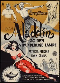 2w0336 ALADDIN & HIS LAMP Danish 1952 Wenzel art of sexy Patricia Medina in Arabian adventure!