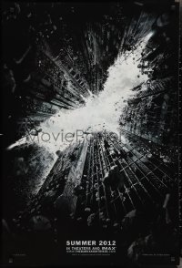 2w0874 DARK KNIGHT RISES teaser DS 1sh 2012 image of Batman's symbol in broken buildings!