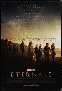 2w0893 ETERNALS int'l advance DS 1sh 2021 Gemma Chan, great sci-fi image, the beginning, cast silhouettes!
