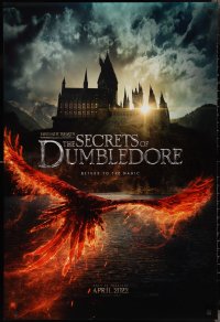 2w0902 FANTASTIC BEASTS: THE SECRETS OF DUMBLEDORE teaser DS 1sh 2022 Jude Law in title role, wild!