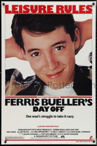 2w0905 FERRIS BUELLER'S DAY OFF 1sh 1986 c/u of Matthew Broderick in John Hughes teen classic!