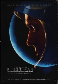 2w0906 FIRST MAN teaser DS 1sh 2018 October 12, journey to the moon, Gosling as Armstrong!