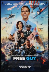 2w0914 FREE GUY style D advance DS 1sh 2020 the world needed a hero, but they got Ryan Reynolds, action!