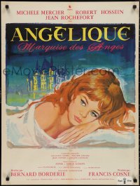 2w0558 ANGELIQUE French 24x32 1964 art of sexy Michele Mercier in the title role by Vanni Tealdi!