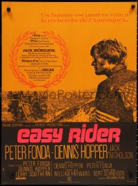 2w0561 EASY RIDER French 23x31 R1980s Peter Fonda, motorcycle biker classic directed by Hopper!
