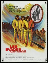 2w0563 ESCAPE FROM THE PLANET OF THE APES French 24x32 1971 different Grinsson sci-fi artwork!