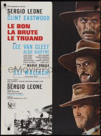 2w0566 GOOD, THE BAD & THE UGLY French 23x31 R1970s Clint Eastwood, Lee Van Cleef, Sergio Leone!