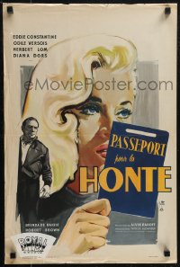 2w0592 PASSPORT TO SHAME French 16x24 1959 completely different art of sexy Diana Dors by Thos!