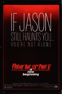 2w0917 FRIDAY THE 13th PART V 1sh 1985 A New Beginning, if Jason still haunts you you're not alone!