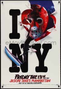 2w0919 FRIDAY THE 13th PART VIII recalled teaser 1sh 1989 Jason Takes Manhattan, I love NY in August!