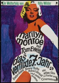 2w0498 SEVEN YEAR ITCH German R1966 Wilder, art of Marilyn Monroe by Dorothea Fischer-Nosbisch!