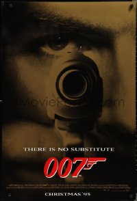 2w0929 GOLDENEYE advance DS 1sh 1995 Pierce Brosnan as James Bond 007, cool gun & eye close up!