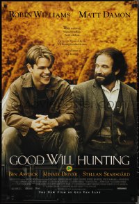 2w0931 GOOD WILL HUNTING 1sh 1997 great image of smiling Matt Damon & Robin Williams!