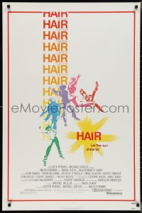 2w0938 HAIR 1sh 1979 Milos Forman musical, Treat Williams, let the sun shine in!