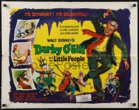 2w0759 DARBY O'GILL & THE LITTLE PEOPLE 1/2sh 1959 Disney, Sean Connery, it's leprechaun magic!