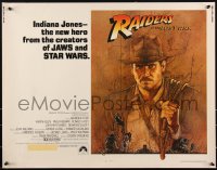 2w0770 RAIDERS OF THE LOST ARK int'l 1/2sh 1981 great art of adventurer Harrison Ford by Amsel!