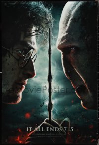 2w0944 HARRY POTTER & THE DEATHLY HALLOWS PART 2 teaser DS 1sh 2011 Radcliffe & Fiennes face-off!