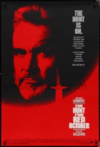 2w0956 HUNT FOR RED OCTOBER int'l DS 1sh 1990 Russian submarine captain Sean Connery, the hunt is on!