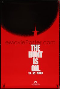 2w0957 HUNT FOR RED OCTOBER teaser 1sh 1990 Russian submarine captain Sean Connery, hunt is on!