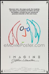 2w0959 IMAGINE 1sh 1988 art by former Beatle John Lennon, brown/blue hair style!