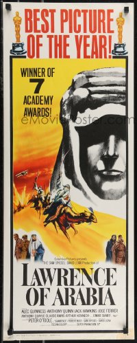 2w0793 LAWRENCE OF ARABIA style B insert 1962 David Lean classic starring Peter O'Toole, Best Picture!