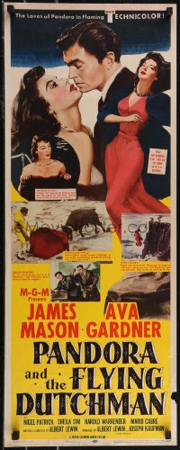 2w0798 PANDORA & THE FLYING DUTCHMAN insert 1951 great images of James Mason & sexy Ava Gardner!