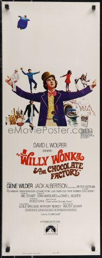 2w0804 WILLY WONKA & THE CHOCOLATE FACTORY insert 1971 Gene Wilder, it's scrumdidilyumptious!