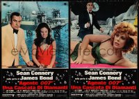 2w0504 DIAMONDS ARE FOREVER set of 12 Italian 18x26 pbustas 1971 Sean Connery as James Bond!