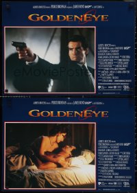 2w0516 GOLDENEYE set of 8 Italian 18x25 pbustas 1996 Pierce Brosnan as Bond, Scorupco, Janssen!