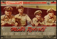 2w0526 MISTER ROBERTS Italian 19x27 pbusta 1955 Fonda, Cagney, Powell, Lemmon, John Ford!