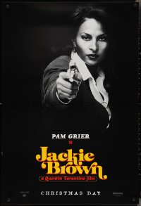 2w0978 JACKIE BROWN teaser 1sh 1997 Quentin Tarantino, cool image of Pam Grier in title role!