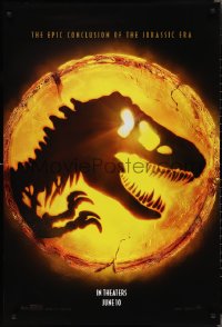 2w0993 JURASSIC WORLD DOMINION teaser DS 1sh 2022 epic conclusion of the Jurassic era, logo style!