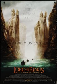 2w1016 LORD OF THE RINGS: THE FELLOWSHIP OF THE RING advance DS 1sh 2001 J.R.R. Tolkien, Argonath!