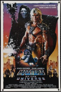 2w1031 MASTERS OF THE UNIVERSE 1sh 1987 Dolph Lundgren as He-Man, great Drew Struzan art!