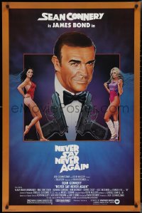 2w1046 NEVER SAY NEVER AGAIN 1sh 1983 art of Sean Connery as James Bond 007 by Obrero!