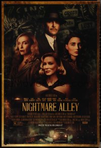 2w1047 NIGHTMARE ALLEY advance DS 1sh 2021 Guillermo del Toro directed, Bradley Cooper, man or beast!